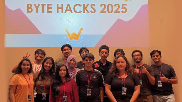 Some of the participants in CCNY's inaugural BYTE hackathon.